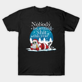 funny santa quarantine christmas 2020 T-Shirt